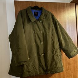 Isaac Mizrahi Live Long Sleeve Pea Coat Style Puffer Jacket 3XL