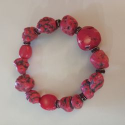 Antique Red Stone Bracelet Size Large 