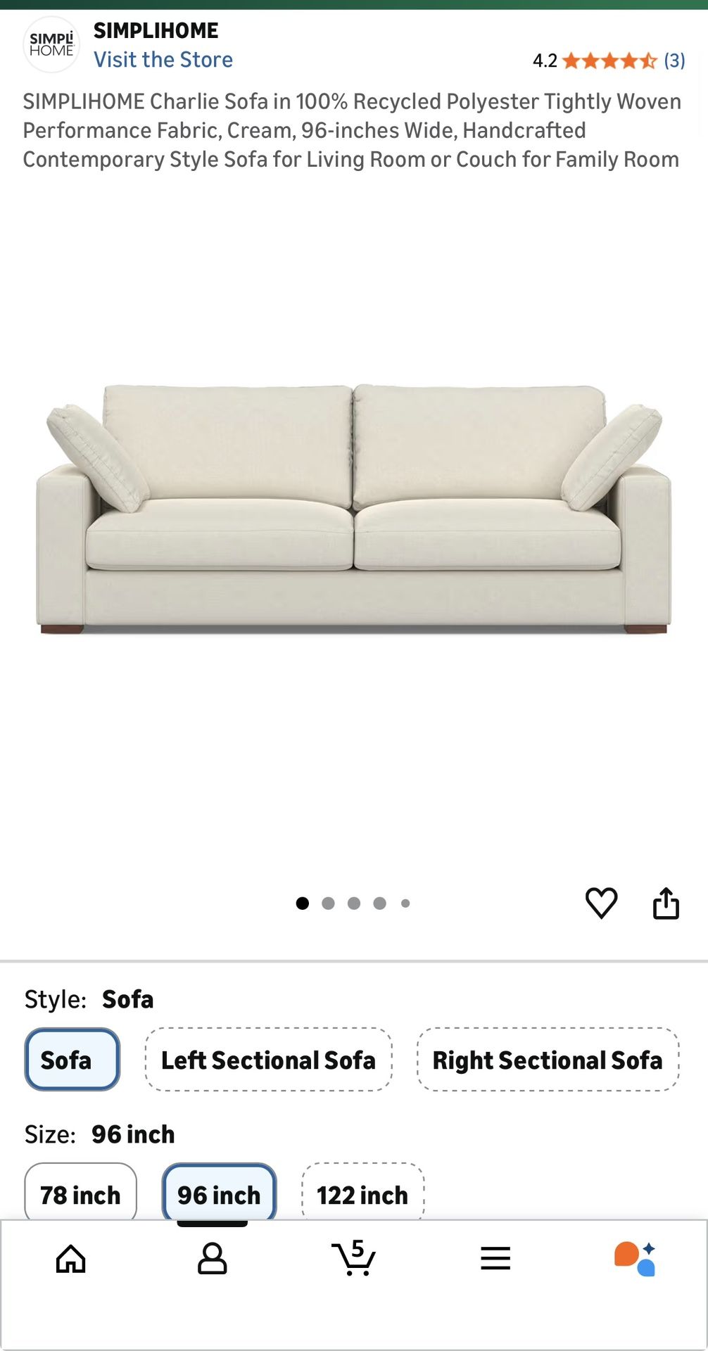 Off White Sofa 