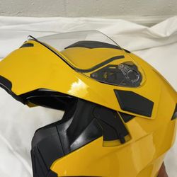 Yellow Helmet Dual Visor Tinted New 