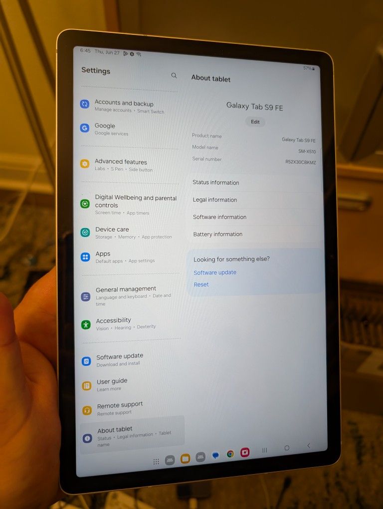 10.5" Samsung Galaxy Tab S9 Fe 128gb