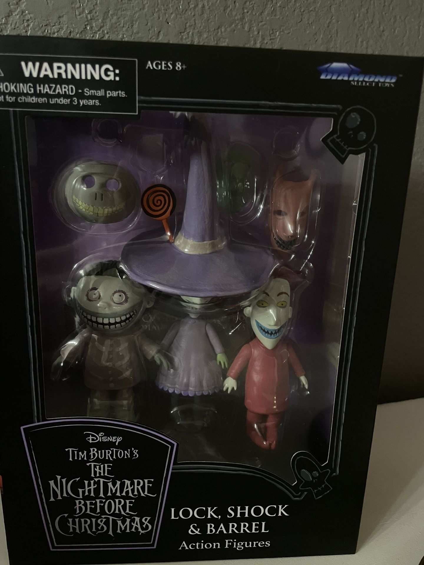 Collectible Nightmare Before Christmas Lock, Shock And Barrel
