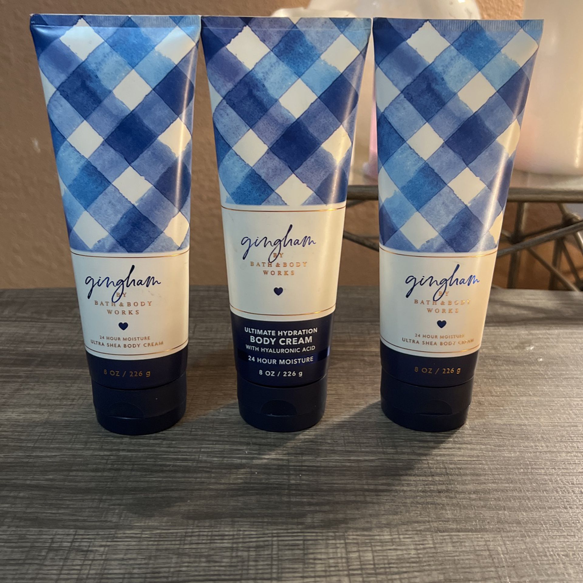 New Bath Body Gingham 8 Oz Large Size Body Cream $5 Each Firm C My Page 100s Of Items Ty