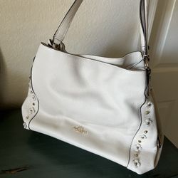 White Coach Floral Leather Bag . Give Me Your Best Offer 