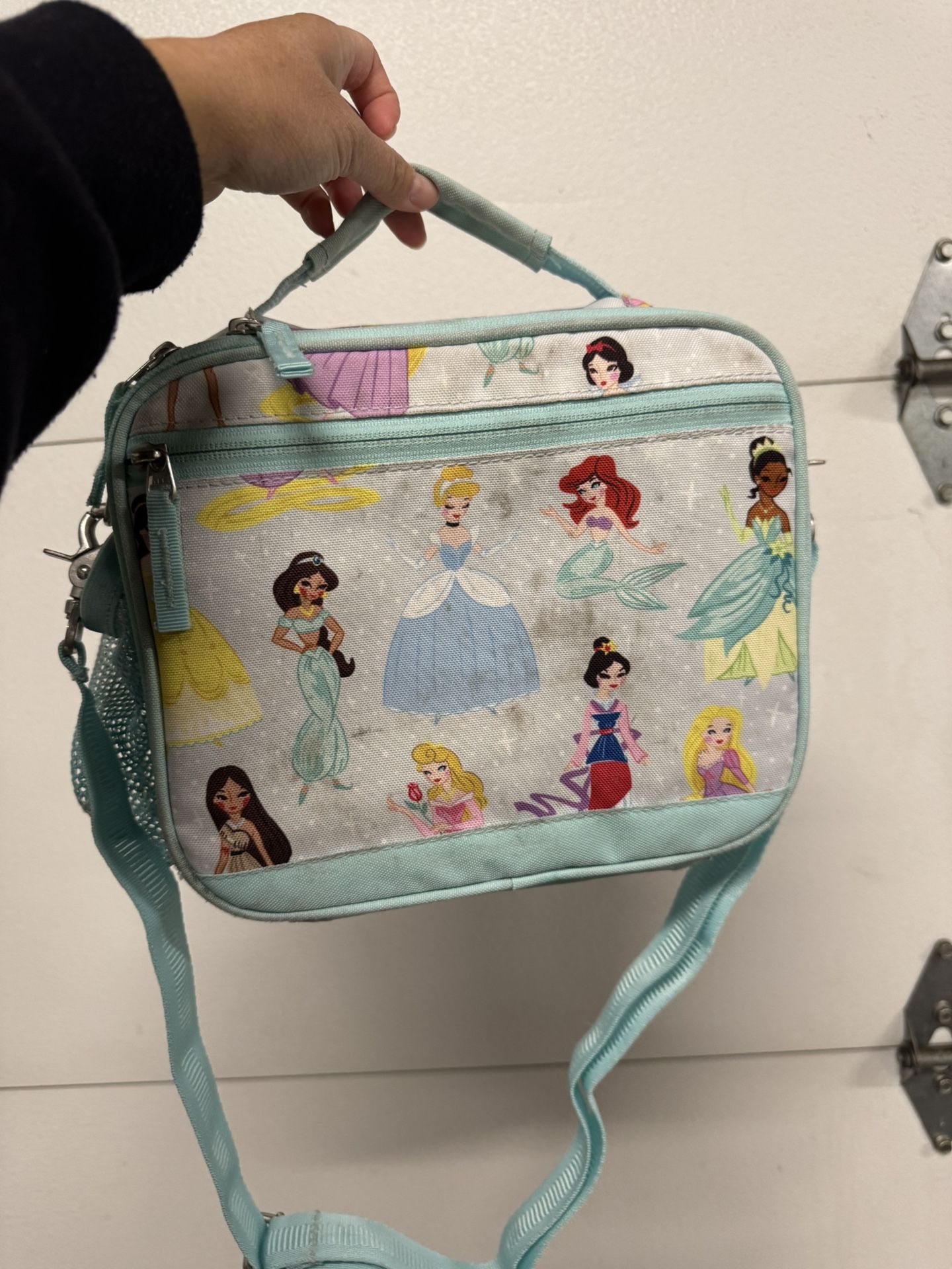 Preowned Pottery Barn Mackenzie Aqua Blue Disney Princess Cold Pack Lunch Box