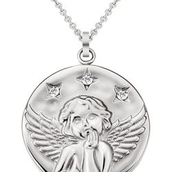 Circle Vintage Coin Pendant Necklace, 18K Gold Plated 1.4mm Adjustable for Men & Women（16+2 inches ）