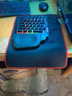 One sided keyboard