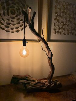 Handcrafted Manzanita Wood Lamp
