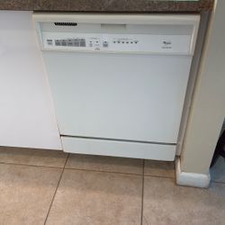 White Whirlpool Dishwasher