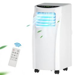 8,000 BTU Portable Air Conditioner Cools 250 Sq. Ft. with Dehumidifier in White
