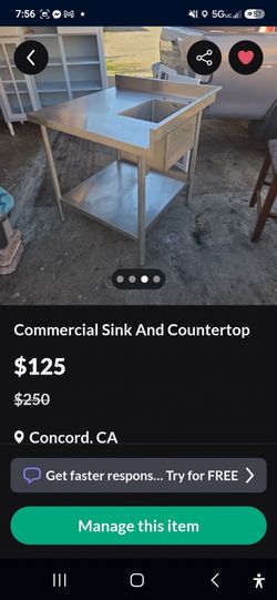 This is a brand new commercial deep sink basin stainless steel