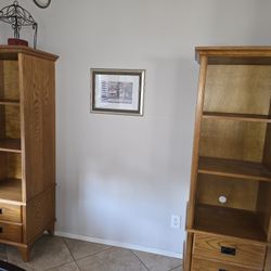 Oak Corner Shelves 