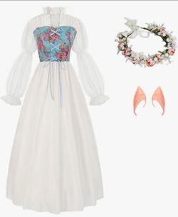 Fairy Elf Costume Set with Dress and Accessories adult costume halloween 2XL NEW