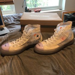 Off White Vulcanized Converse REPS READ DESCRIPTION ⬇️⬇️
