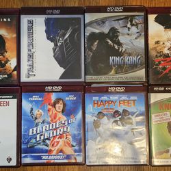 Lot of 8 HD-DVD discs