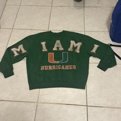 men’s University of Miami boxy crewneck