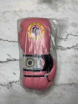 Pink Rexin Training Bag Boxing Gloves 12OZ