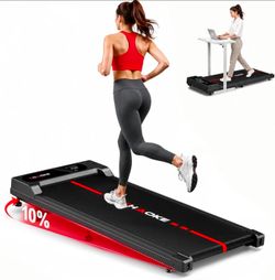 Walking Pad Treadmill for Home, Built-in Speaker, 6.2MPH Under Desk Walking Pad with 10% Incline, 2.75HP Portable Walking Pad with APP, 330LBS Capacit