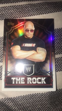 The rock wwe card