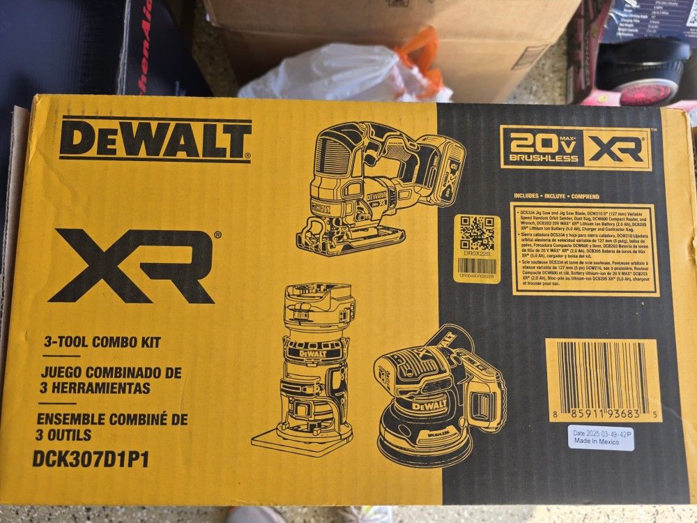 Dewalt Dck307d1p1 3 Tool Kit ~ Brand New