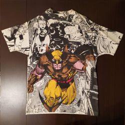 X-Men Wolverine Psylocke Vintage Jim Lee Shirt Large L 1991 Marvel Mail Order