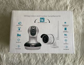 Vimtag Indoor and Outdoor Surveillance Security Camera Kit, 2-Pack