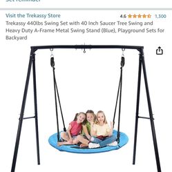 Swing Set Frame And 40 Inch Saucer Swing