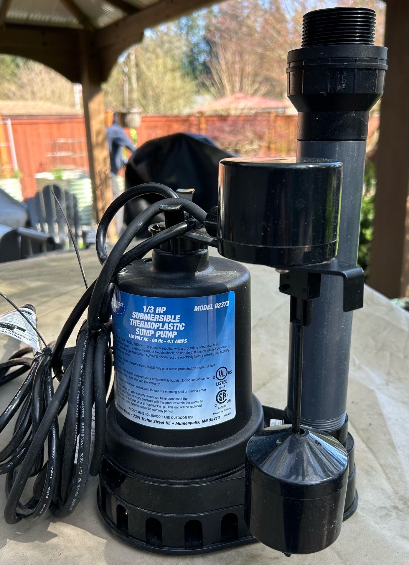 Superior Pump Model 92373 - 1/3 HP Sump Pump