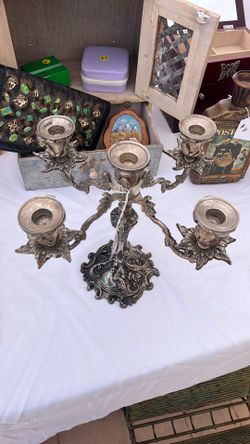 Metal heavy candle holder