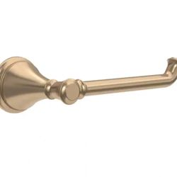 Delta Cassidy Wall Mount Single Post Toilet Paper Holder Bath Hardware Accessory in Champagne Bronze