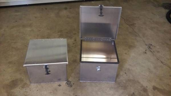 Aluminum boat seat boxes