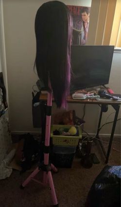 Pink Wig Stand