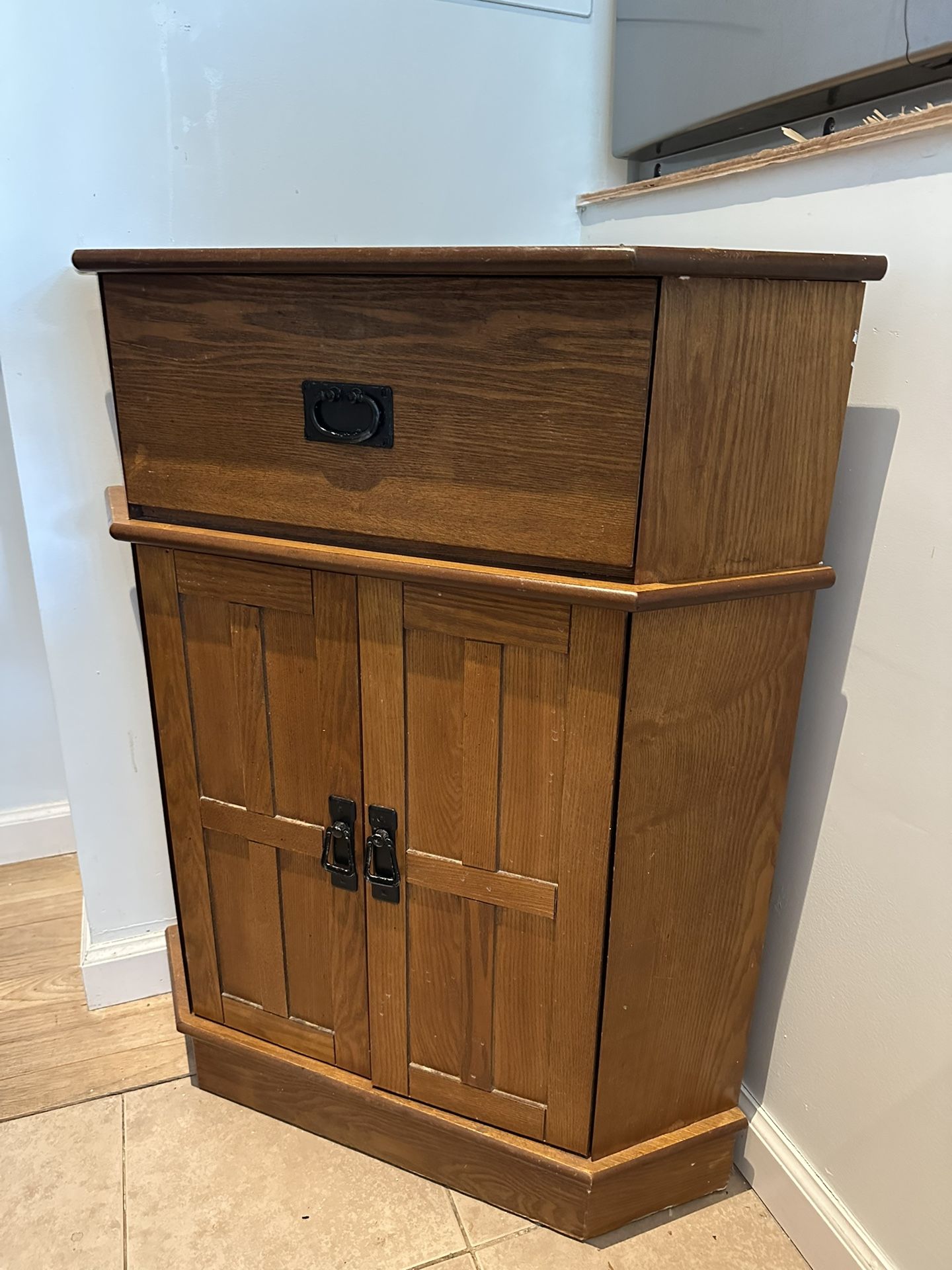 Vintage Corner Liquor Cabinet
