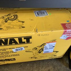 DEWALT 15 Amp Corded 12 in. Double Bevel Sliding Compound Miter Saw, Blade Wrench and Material Clamp