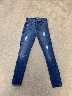 7 For All Mankind size 23 distressed skinny jeans