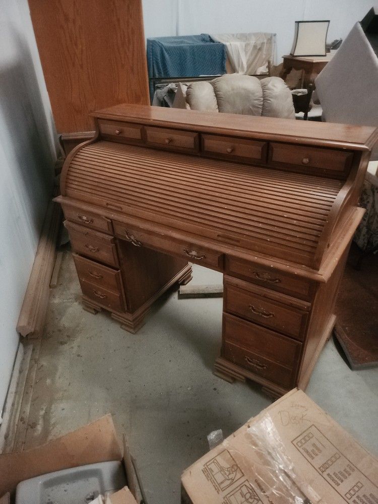 Antique Roll top desk.