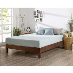 New Full Size Wood Platform Bed Frame