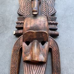 African Wooden Mask Wall Art