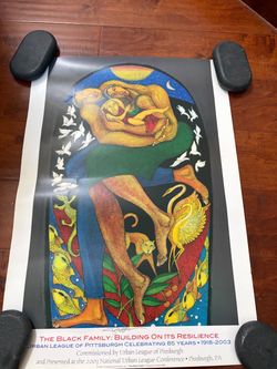 Charles Bibbs Signed 2003 Black Family Urban League Pittsburgh Poster 19x27