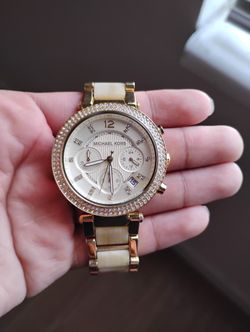 Michael Kors Women's Parker Chronograph Gold-Tone Stainless Steel Watch MK5354