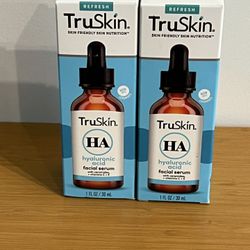TruSkin Hyaluronic Acid Face Serum, Dual-Action Hydration with Ceramides & Aloe, 1 fl oz
