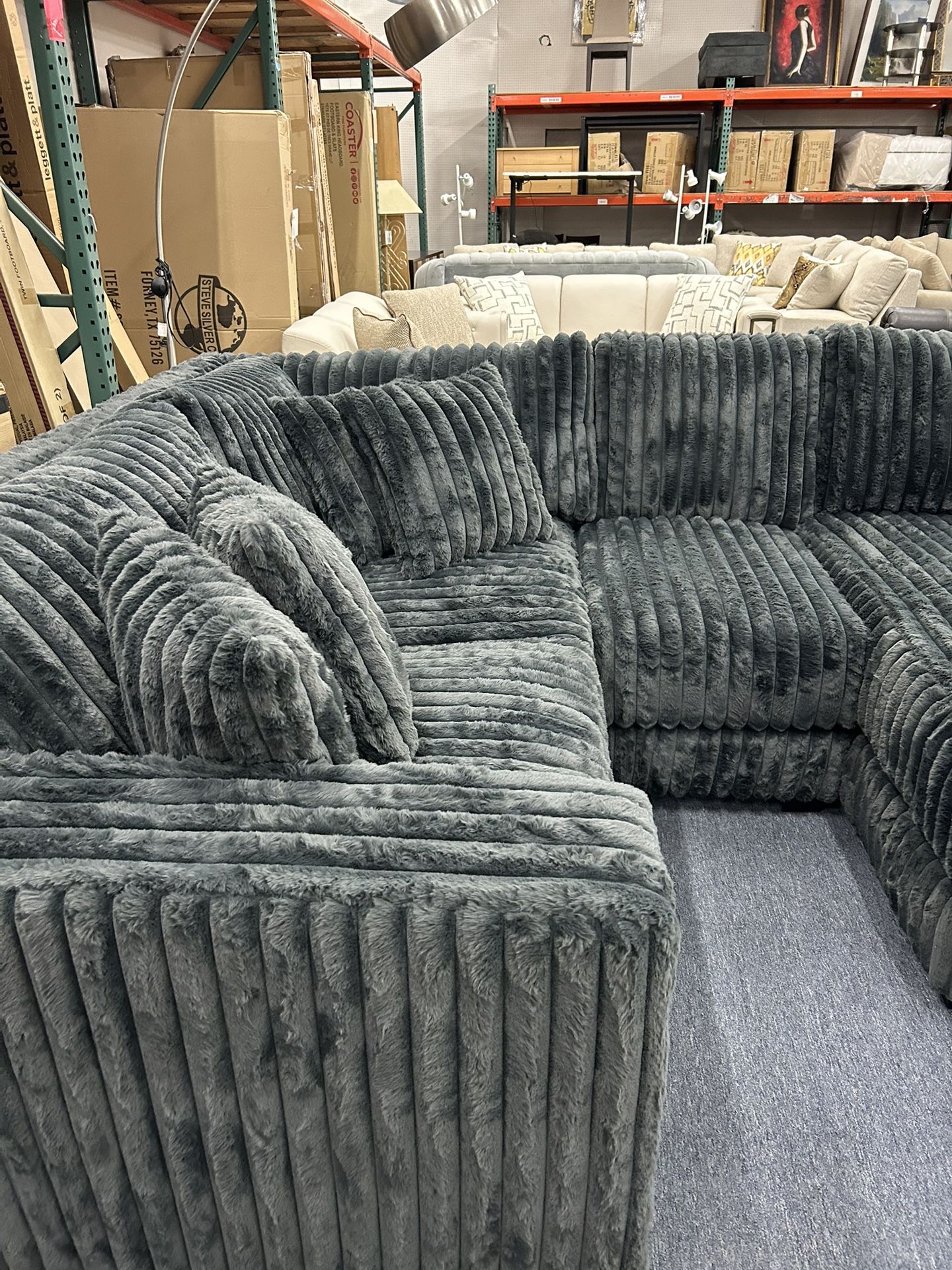 Same Day Delivery 🚚 Custom Corduroy Sectionals Available