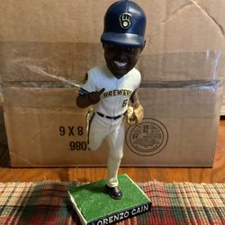 2020 Milwaukee Brewers Lorenzo Cain Gold Glove Winner Bobblehead - No Box  Mint condition 