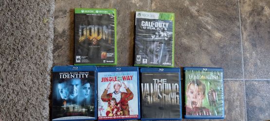 Xbox games and blue-ray movies