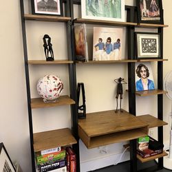Mid-century style Ladder Wall Desk and Shelves 