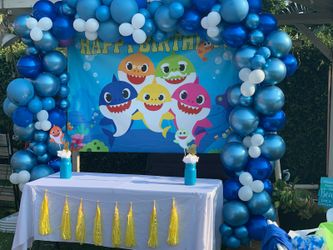 Baby shark balloon balloon backdrop 🎈🎈🎈