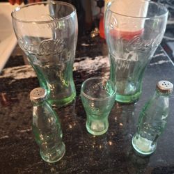 5 Piece Green Coca Cola Set