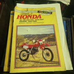 Honda Xl XR 200 250 350 Clymer Repair Manual