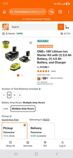 Ryobi battery