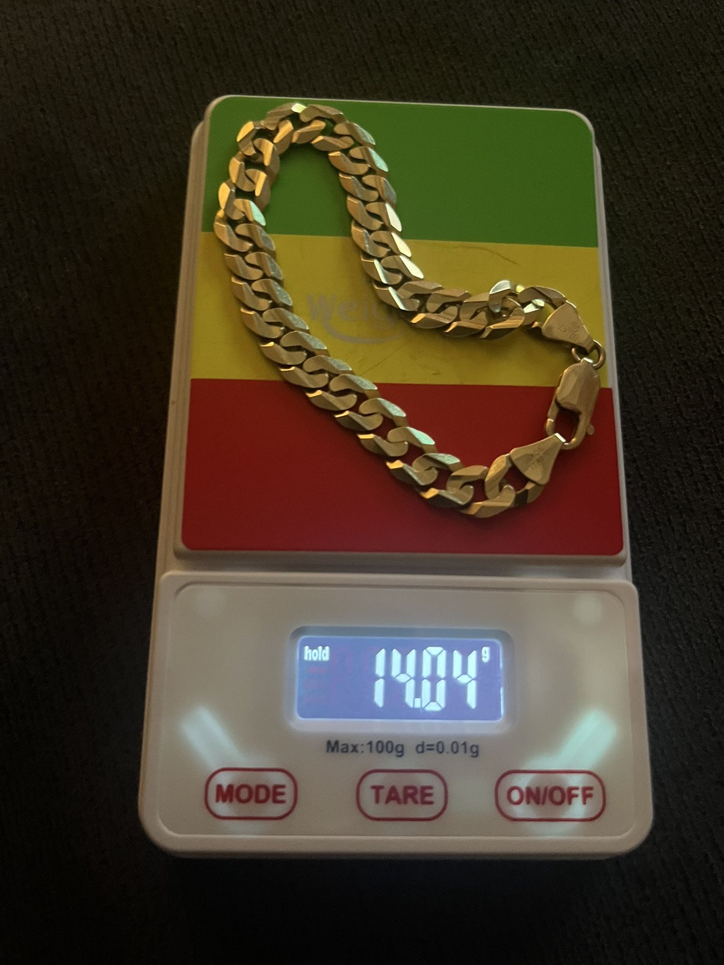 10k solid 8.5 inch curb cuban braclet